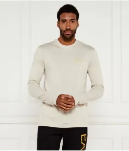 Лонгслив slim fit Ea7, бежевый