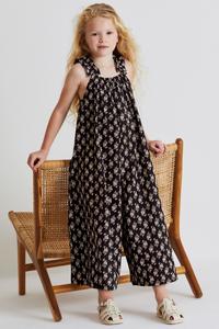 Комбинезон с принтом и рюшами Next, черный