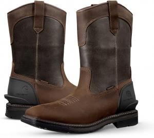 Мужские ботинки Carhartt Montana с квадратным носком Wellington 11 водонепроницаемые на шнуровке, коричневый/оливковый