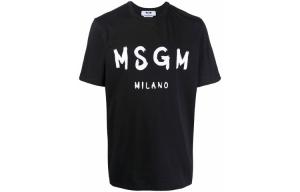 Футболка с логотипом и круглым вырезом MSGM, черный