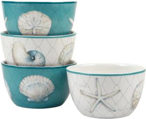 Certified International Ocean View десертные тарелки 13 см, набор 4 шт, мультиколор