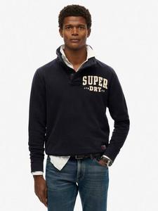 Винтажный спортивный свитшот хенли Superdry, Eclipse Navy