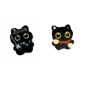 Lionf Очень милый плюшевый кулон Punk Style Little Black Cat высотой 13 см