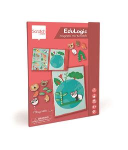 Скретч, магнитный пазл - формы и цвета Животные Scratch