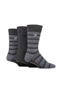 Мужские 3 пары носков с мягкой подкладкой в ​​полоску Farah FARAH, серый