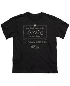 Футболка с коротким рукавом Boys Magic To Work Here Fantastic Beasts, черный