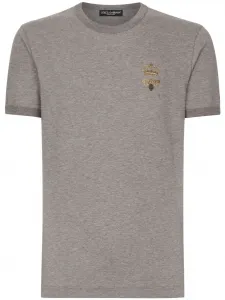 Футболка с вышивкой DOLCE & GABBANA, нейтральный