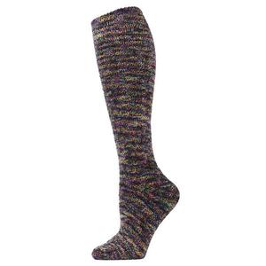 Высокие плюшевые носки Memoi, Black Multi