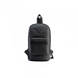 GUESS Синтетическая кожаная слинг-сумка унисекс антрацитового цвета, Charcoal Gray