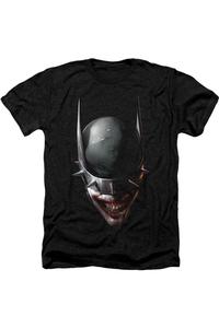 Футболка / футболка Batman Who Laughs Head для взрослых Heather Gildan, черный