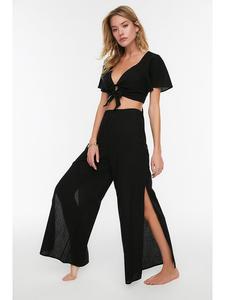 Тканевые брюки trendyol, черный