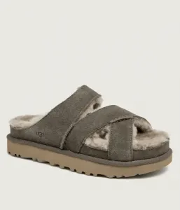 Мягкие тапочки GREENPORT с перекрестным ремешком Ugg, серый