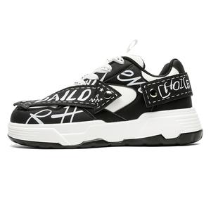 Grumpy ram Антискользящие и износостойкие низкие скейтерские кроссовки для увеличения роста унисекс белый черный, цвет White Black