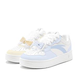 ANTA Кроссовки Relaxed Anti Slip Wear Resistant Low Top Skateboard Shoes Unisex Blue Yellow Mismatched