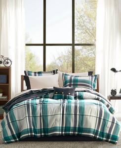 Комплект постельного белья Robbie из 9 предметов, размер Queen Intelligent Design, цвет teal/black
