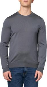 BOSS мужской шерстяной свитер с маленьким логотипом, Mushroom Grey