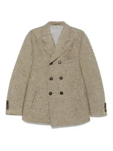 Двубортный бушлат Eleventy, бежевый