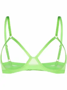 Бюстгальтер с вырезами Maison Close, зеленый