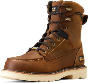 Рабочая обувь водонепроницаемая с композитным носком Rebar Lift 8" Waterproof Composite Toe Work Boots Ariat, цвет Distressed Brown