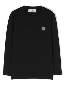 Stone Island Junior футболка с нашивкой Compass, черный