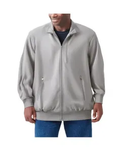 Большая и высокая флисовая куртка на молнии KingSize, серый