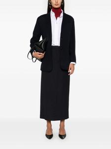 Юбка миди из твила Theory, синий