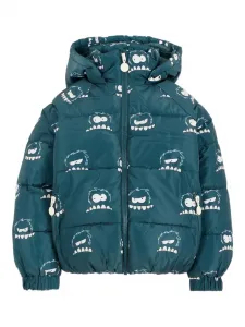 Пуховик с принтом Stella Mccartney Kids, синий