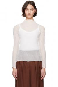 Белая шифоновая водолазка Twist BK/WT-56 ISSEY MIYAKE