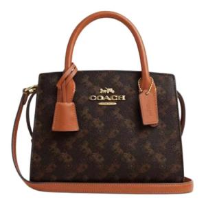 Сумка кросс-боди Andrea Carryall из искусственной кожи, малый размер, женская, цвет truffle COACH