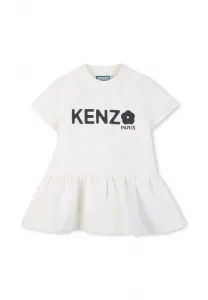 Трикотажное платье Kenzo Kids, Offwhite