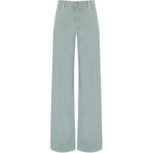 Джинсы Weekend Max Mara Medina Logo Patch Wide Leg WEEKEND MaxMara, светло-голубой