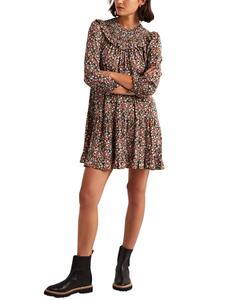 Платье Boden с присборенной кокеткой и ярусами, цвет multi