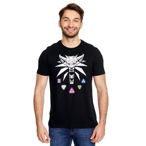 Ведьмак - футболка с персонажами ведьмака черная