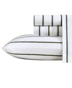 Комплект постельного белья из хлопкового перкаля, 4 предмета, размер «полуторный» Nautica, слоновая кость