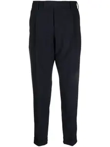 Укороченные брюки из смесовой вирджинской шерсти PT Torino, синий