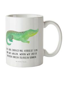 Детская кружка крокодил с надписью белого цвета Mr. & Mrs. Panda