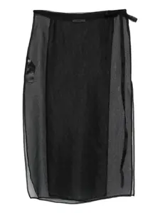 Юбка с запахом Barena, черный