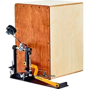 Ortega OSTBCJ-L-BU - Перкussion без рук - Набор Stomp Box Cajon, включая Cajon, педаль для левой ноги и 2 сумки