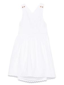 Платье с вышивкой Медузы Versace Kids, белый