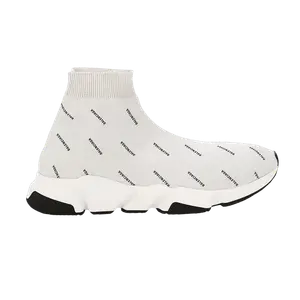 Кроссовки Balenciaga Speed Trainer Mid 'Allover Logo - Pearl Grey', серый