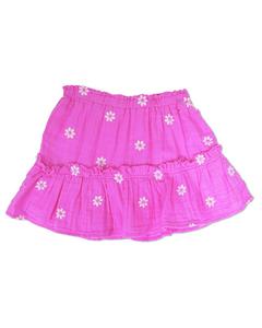Юбка с вышивкой Shade Critters из шифона с рюшами, розовый