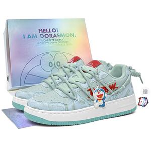 Doraemon Дораэмон мужские низкие скейтерские кеды павлин грин лимитированная коробка, цвет Peacock Green (Box Limited Edition)