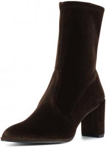 Женские ботильоны YDN с острым носком, массивным высоким каблуком, средней длины, на подъем, для вечернего образа