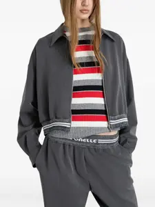 Топ на молнии с логотипом Gaelle, серый