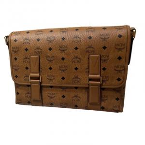 Сумка кроссбоди Aren Coated Canvas с кожаными деталями, средний размер, женская, цвет cognac brandy MCM