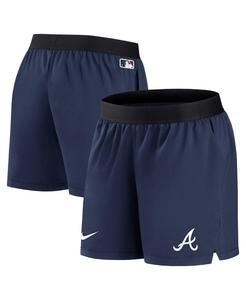 Женские темно-синие шорты Atlanta Braves Authentic Collection Team Performance Nike, темно-синий
