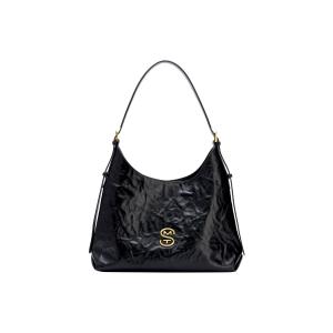 Simedin Кожаная сумка через плечо женская малая большая черная молочно-белая, Deep Black