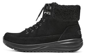 Зимние ботинки Skechers с мехом на шнуровке, черный