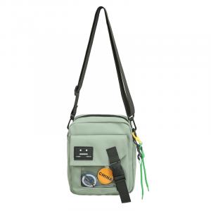 DCLOUD Сумка кросс-боди, Green with Badge and Smiley Face Lanyard