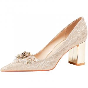 Туфли на высоком каблуке для женщин WEISHIBANGWEI, Gold